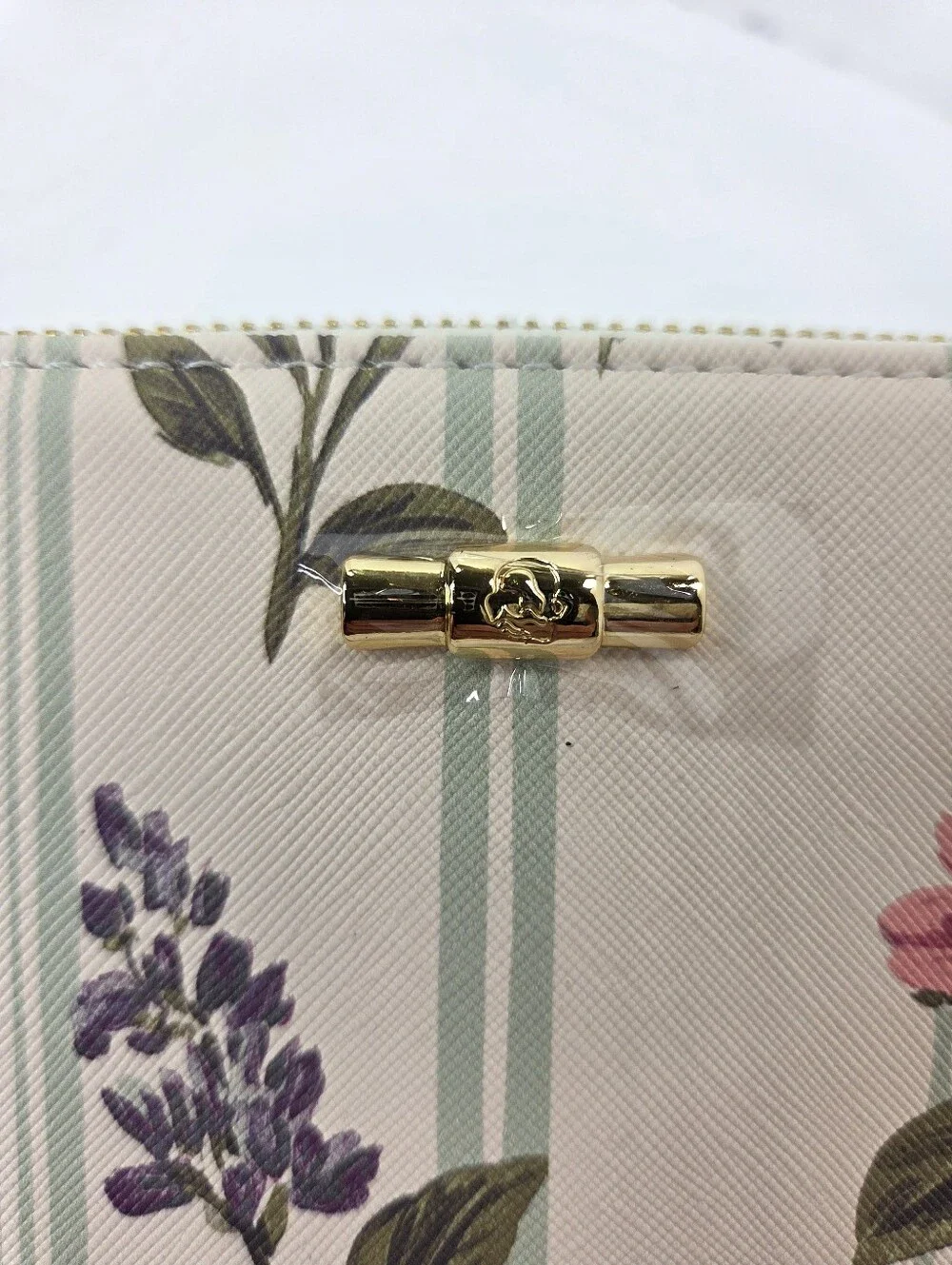 Spartina 449 Sinclair Wristlet Blooming Stripe Chain Detail Strap NEW