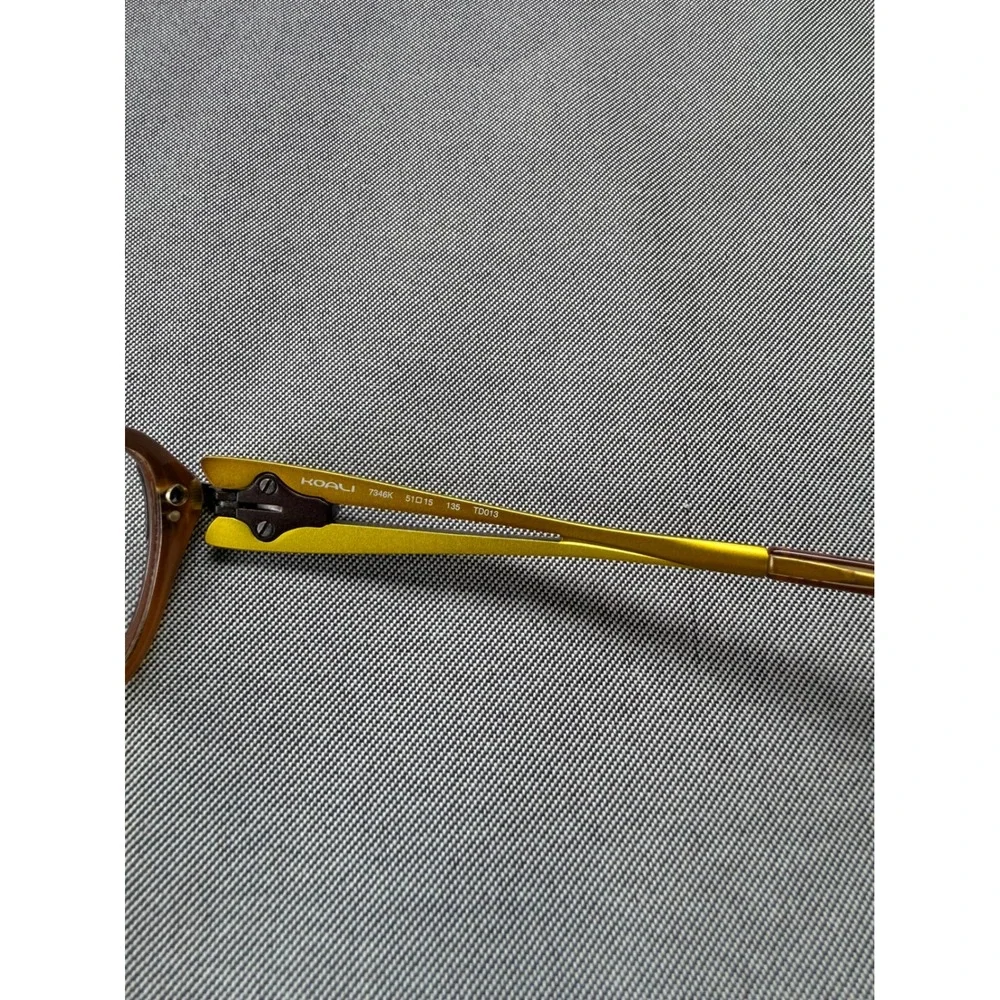 Koali Eyeglass Frames Women 51-15-135 Brown Yellow Morel France 7346K Designer