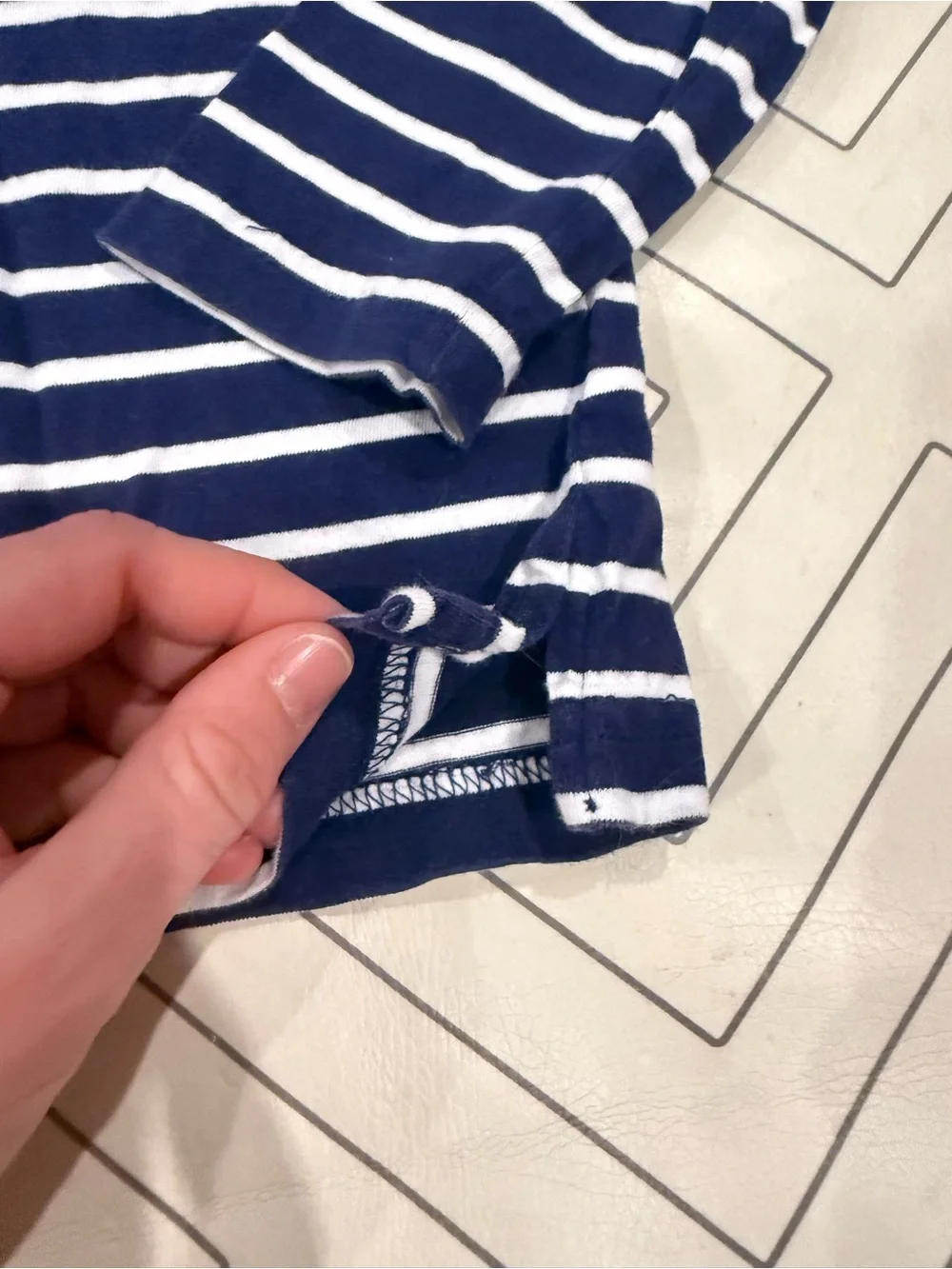 Little English Strriped Longsleeve Polo with Fire Truck