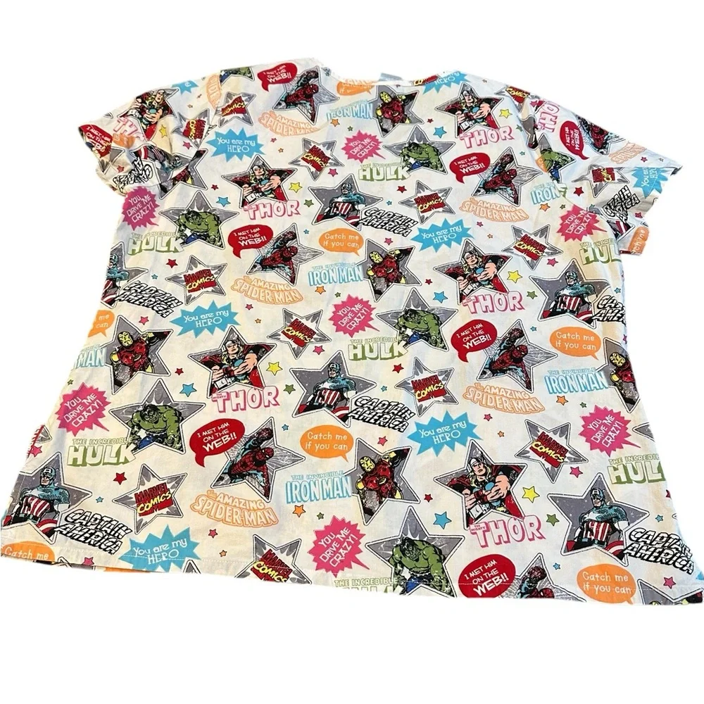 Marvel scrub top short sleeve great shirt to bring smiles‎ size xl