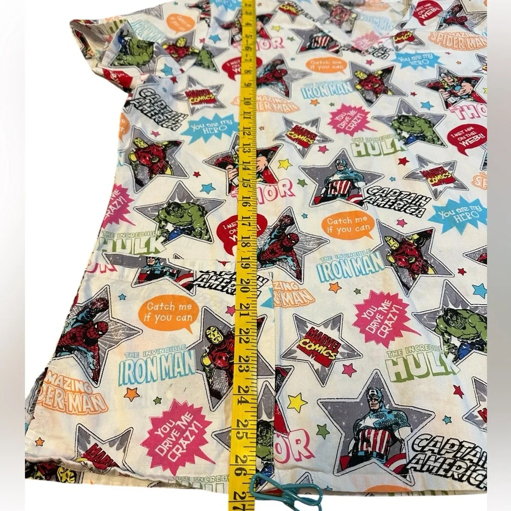 Marvel scrub top short sleeve great shirt to bring smiles‎ size xl