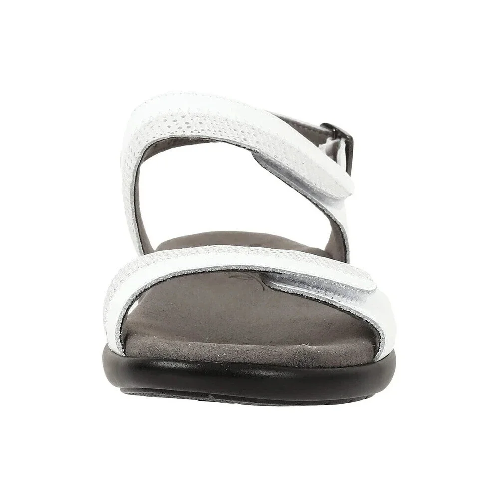 SAS Nudu 2510-001 Sandals Women's US 8.5 White Leather Adjustable Strap ZOGG1822