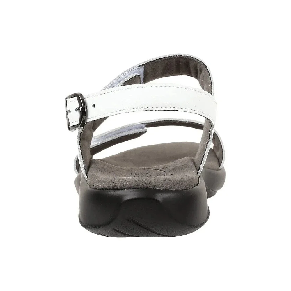 SAS Nudu 2510-001 Sandals Women's US 8.5 White Leather Adjustable Strap ZOGG1822