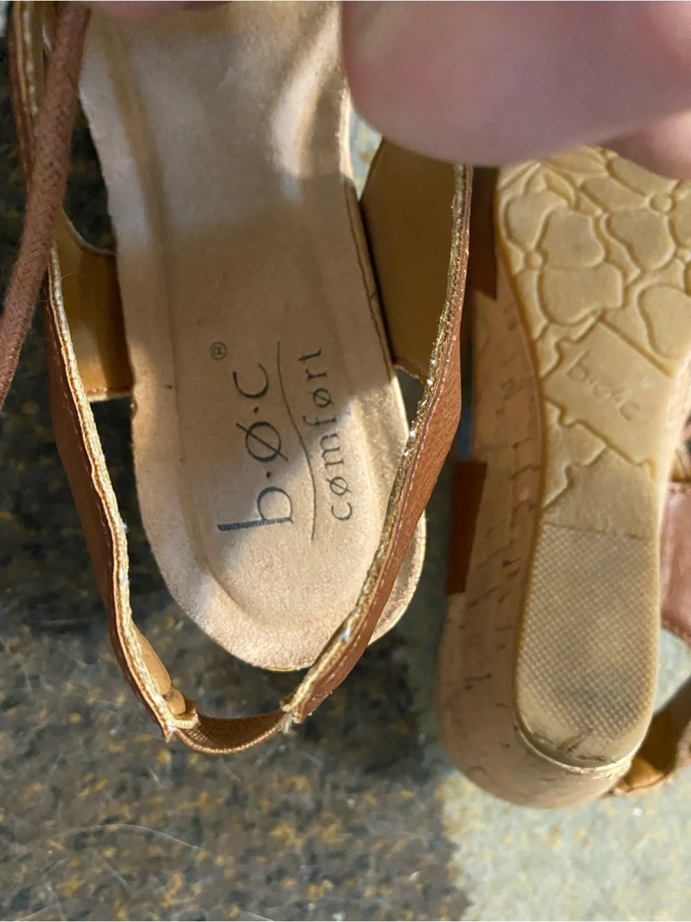 boc Brown Lace-Up Leather Women's Sandals