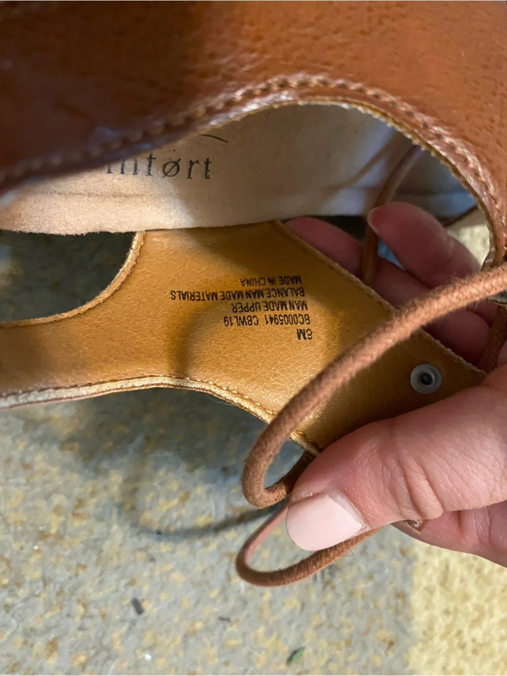 boc Brown Lace-Up Leather Women's Sandals