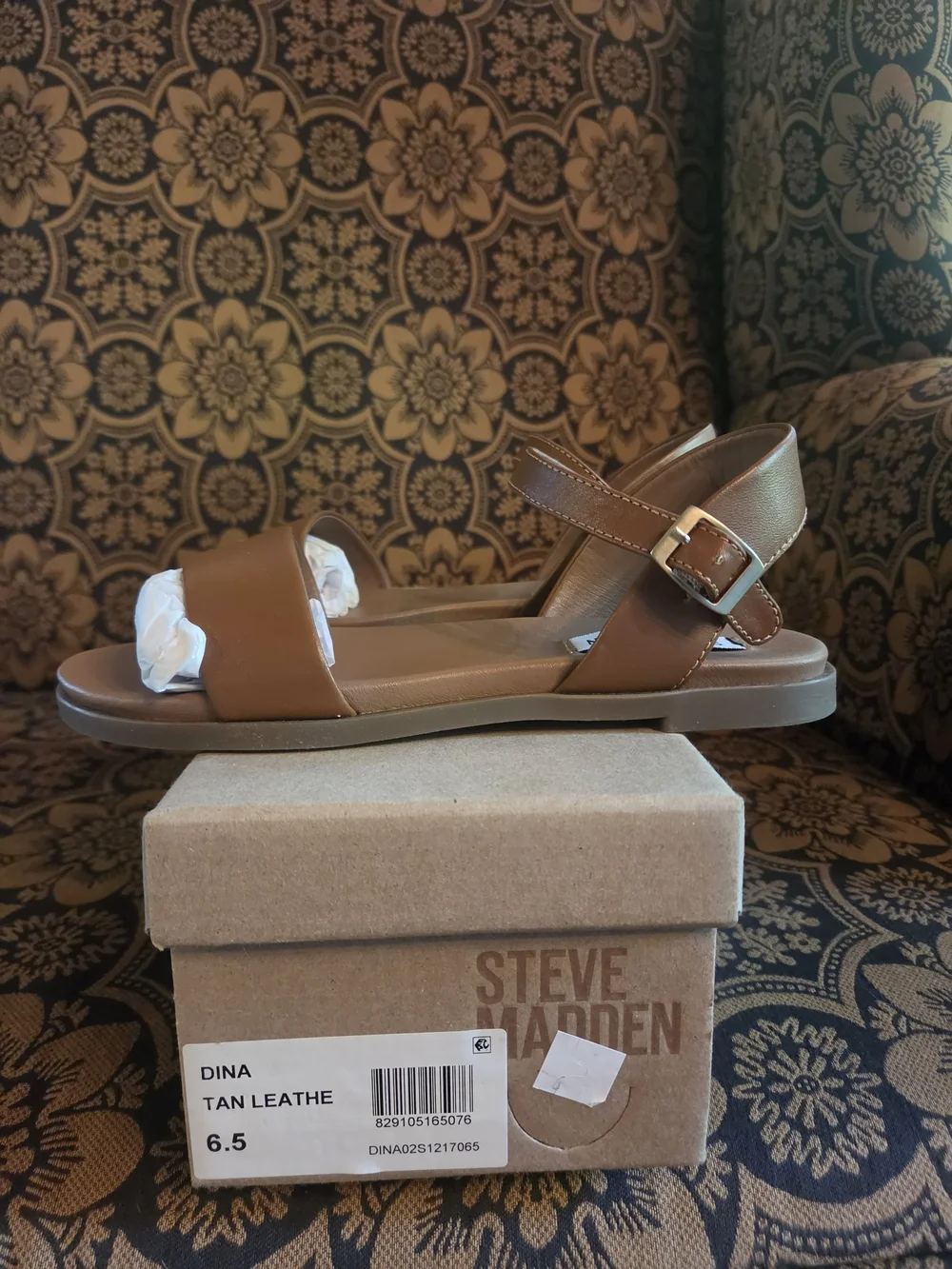 Steve Madden Dina Tan Leather Women's Sandal - 6.5