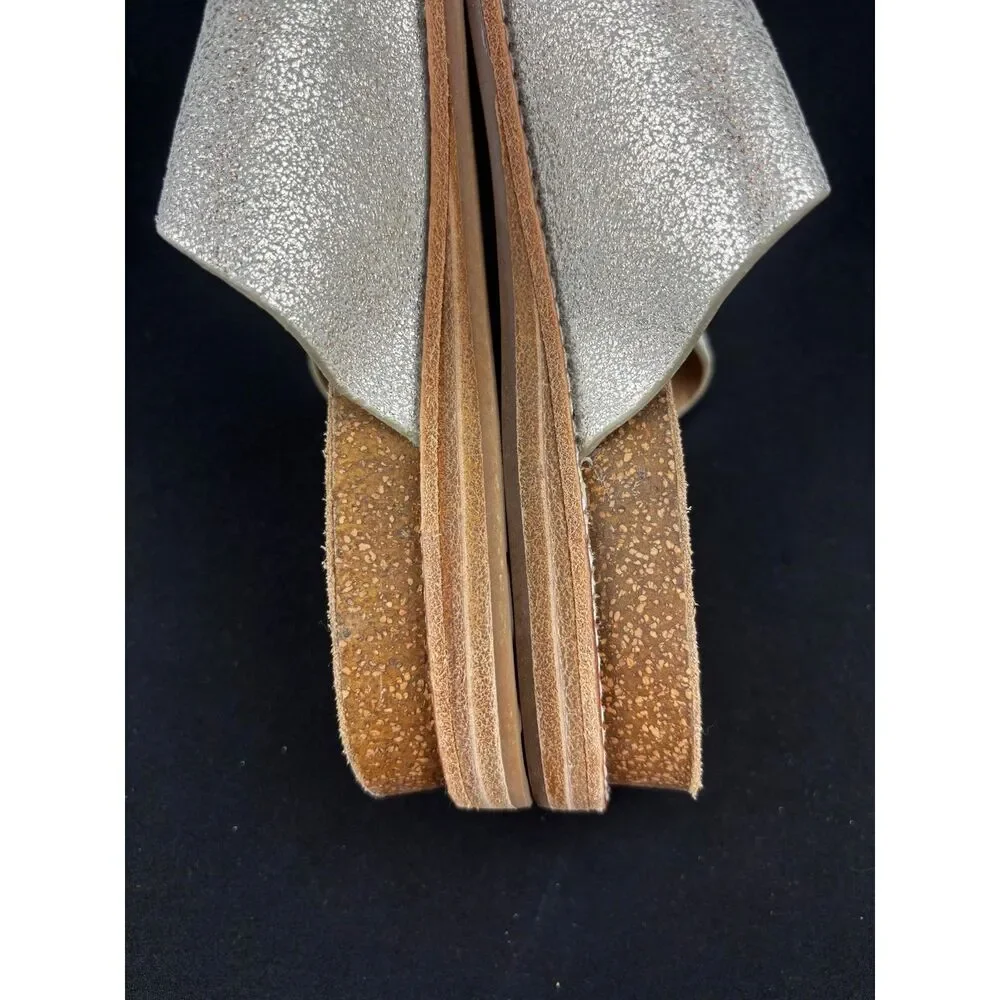 ~ Sofft Boho Gold Sandal 8 Slide Summer Beachy Bougie Boujee Festival Leather