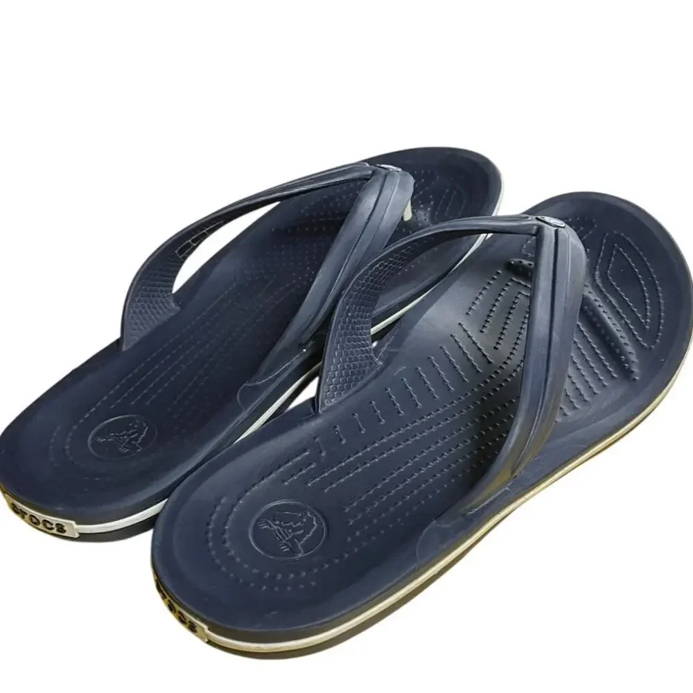 Unisex Crocs Crocband Rubber Flat Slip-On Flip-Flop Thong Sandal M10/W12 Blue