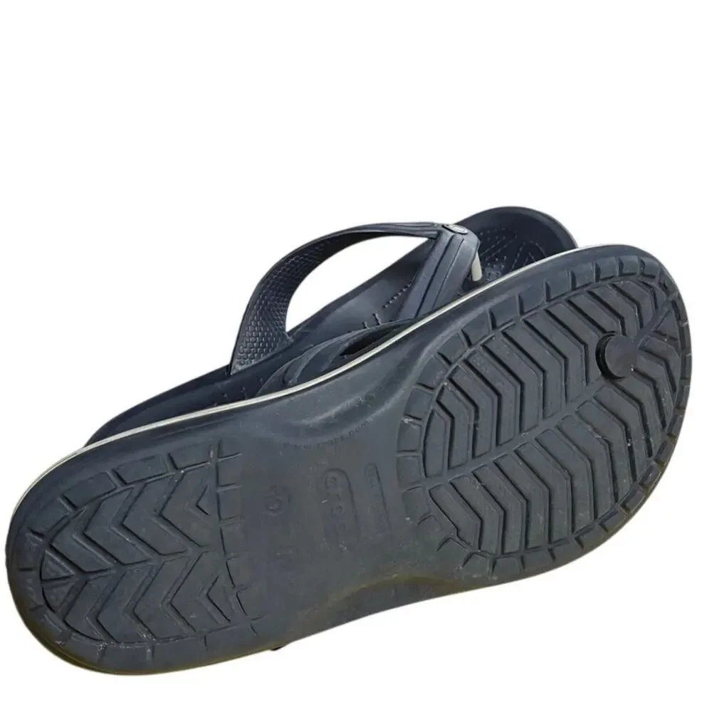 Unisex Crocs Crocband Rubber Flat Slip-On Flip-Flop Thong Sandal M10/W12 Blue