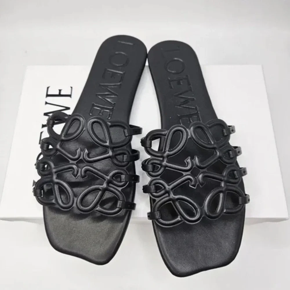 Loewe Women's Black Slide Slippers
