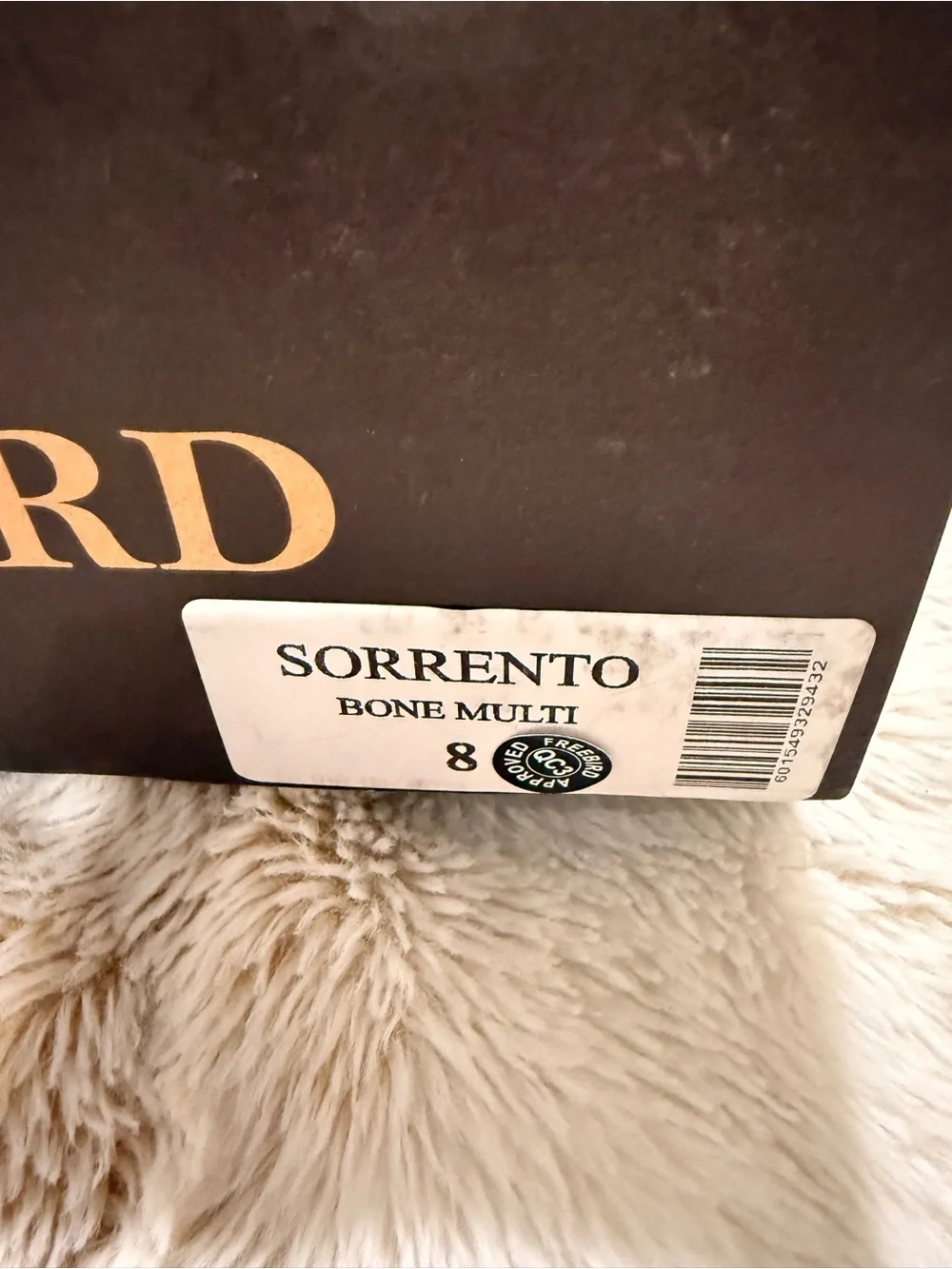 Freebird Sorrento Bone Multi Leather Sandals Size 8 Box & Shoe Bag