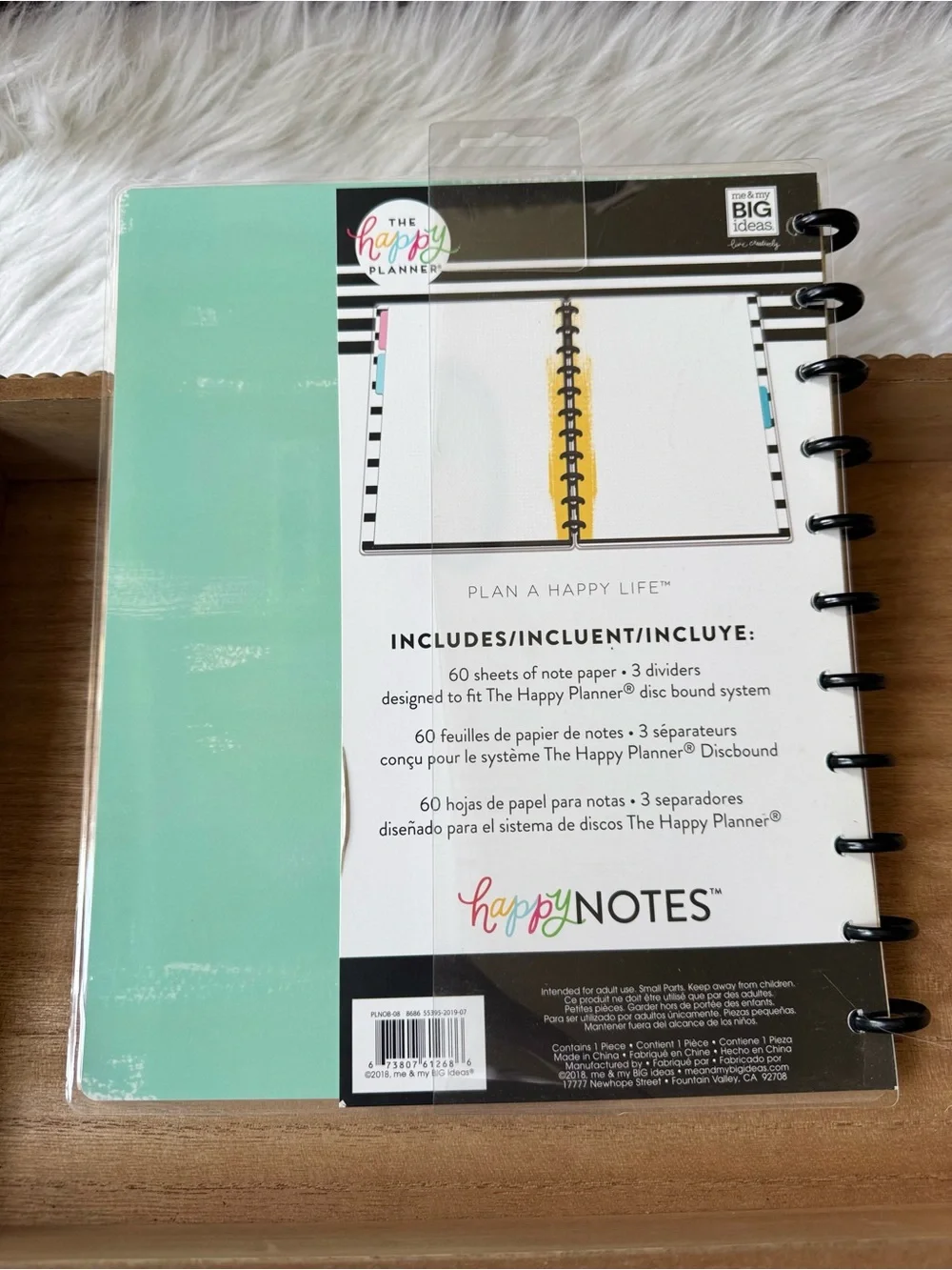 The Happy Planner BIG Happy Notes Dot Grid Notebook Rainbow 60 Sheets