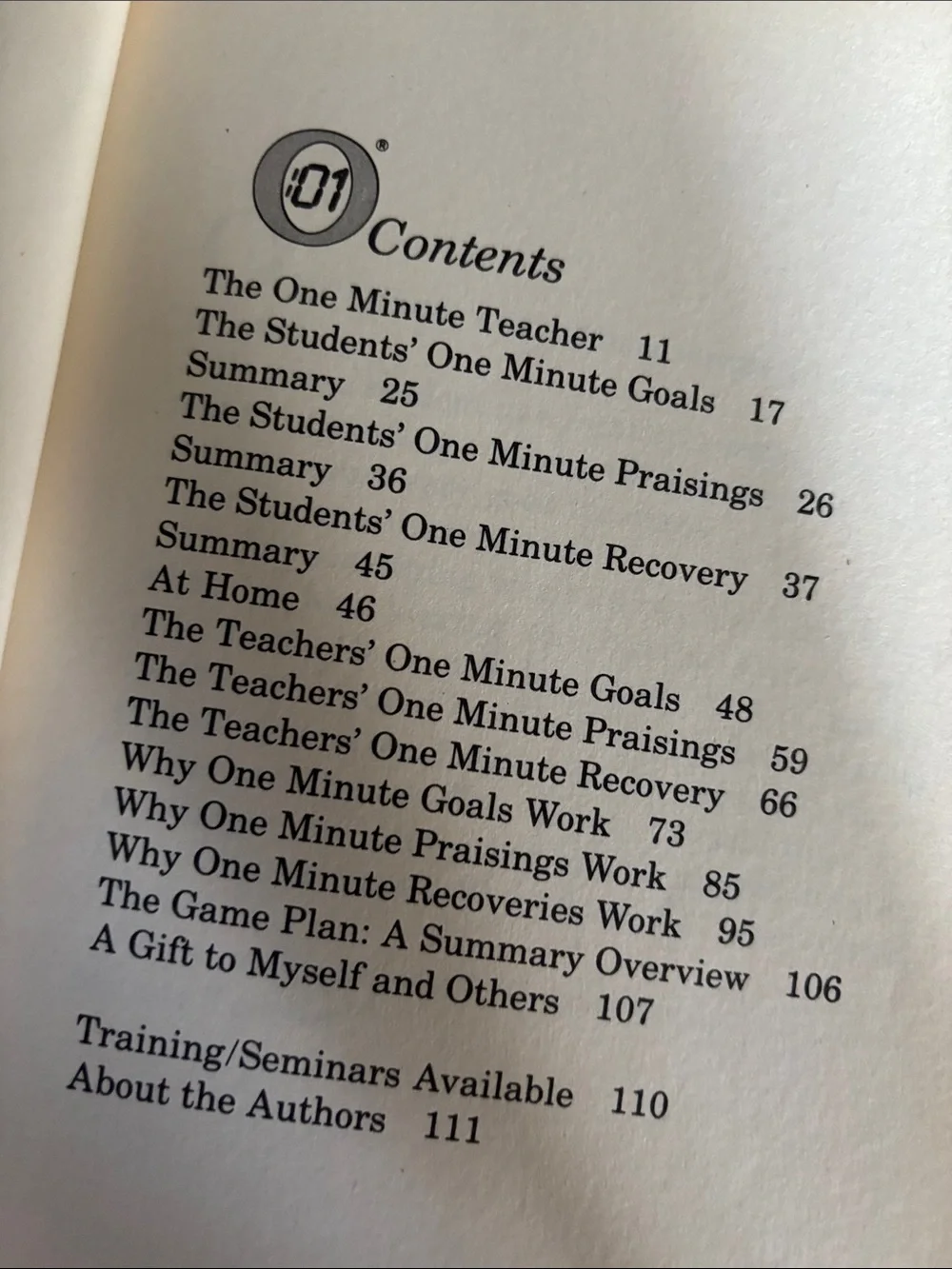 The One Minute Teacher