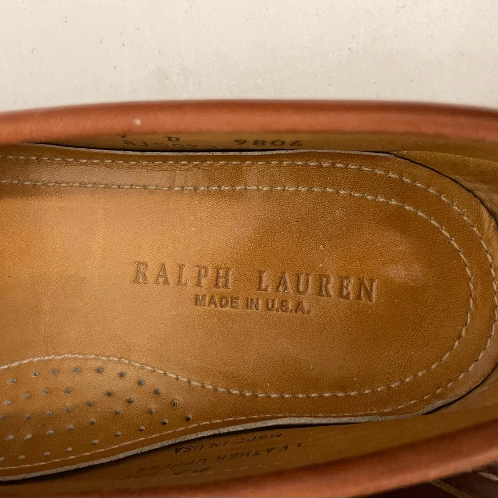 RALPH LAUREN‎ BLACK LABEL Made in USA Two-Tone Suede & Leather Penny Loafer 9
