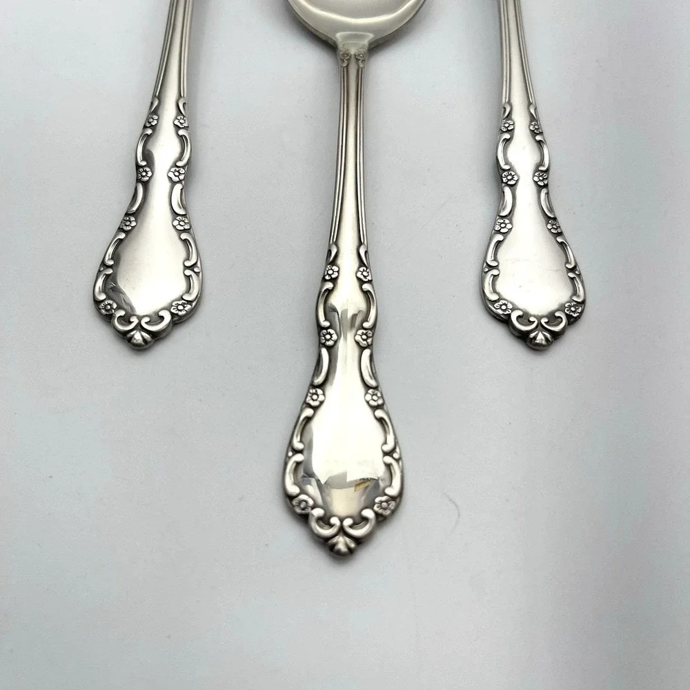 Oneida Mansion‎ Hall Stainless Soup Spoons Distinction Deluxe HH Flatware Set 3