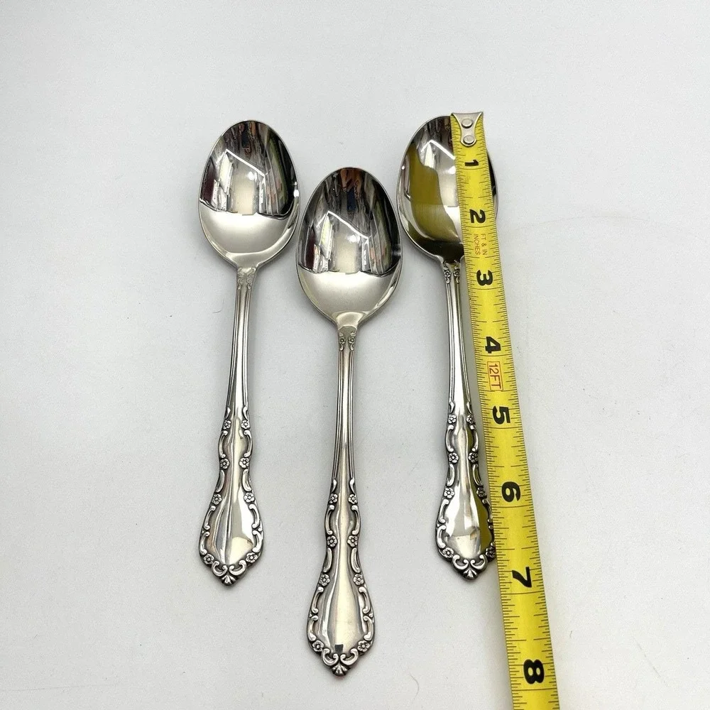 Oneida Mansion‎ Hall Stainless Soup Spoons Distinction Deluxe HH Flatware Set 3