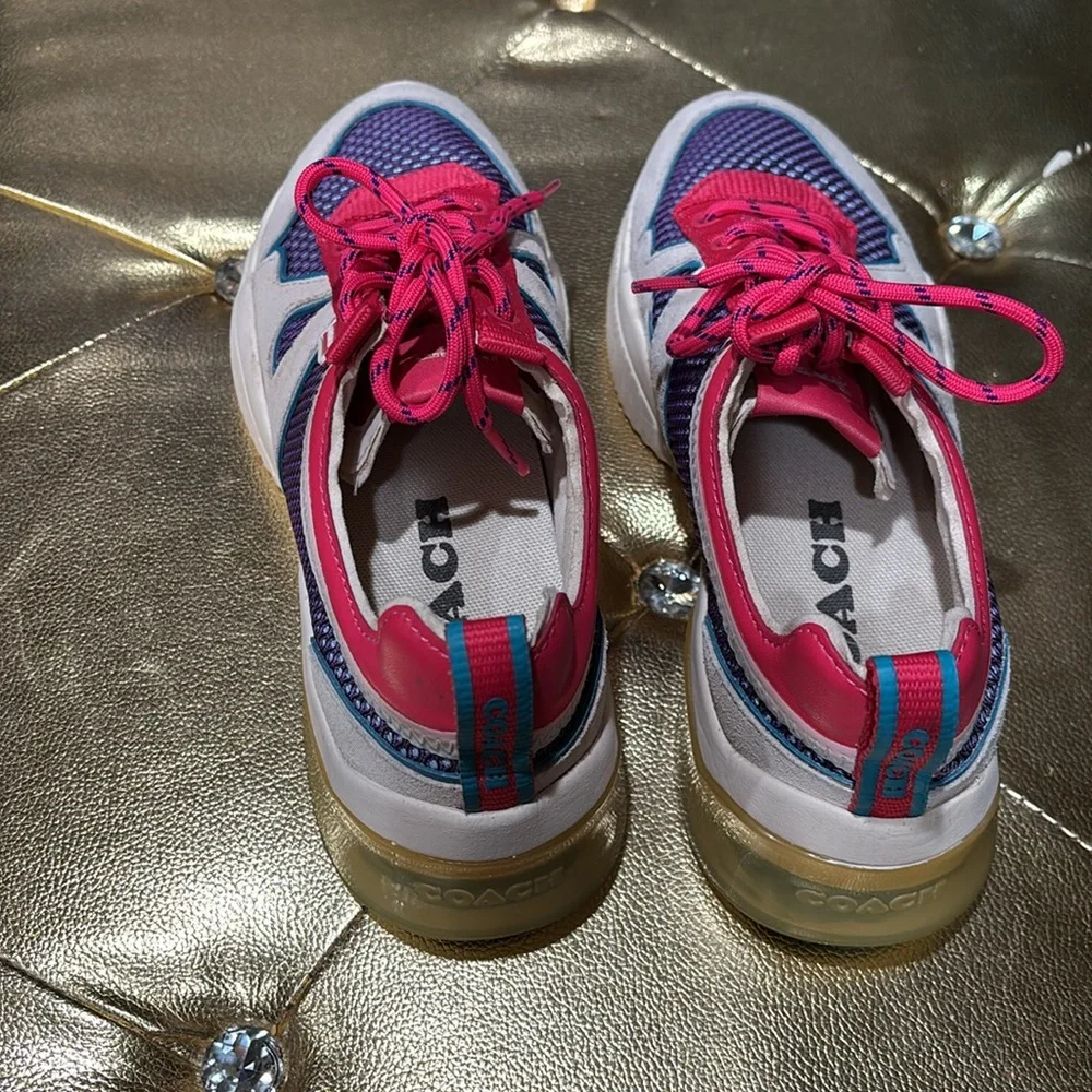 Coach Women's Athletic Sneakers in Pink, Blue, Cream