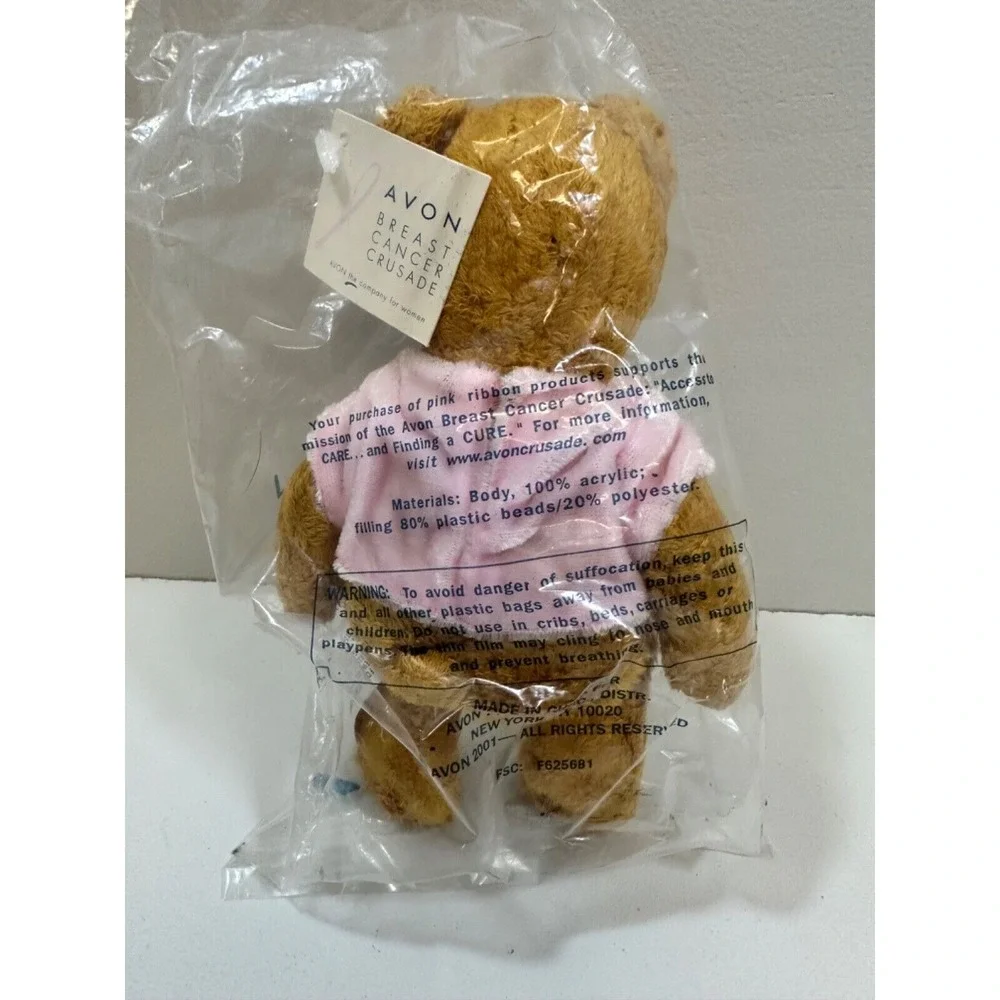 Vintage AVON Breast Cancer Crusade Bear from‎ 2001 Never Opened Still NEW SEALED