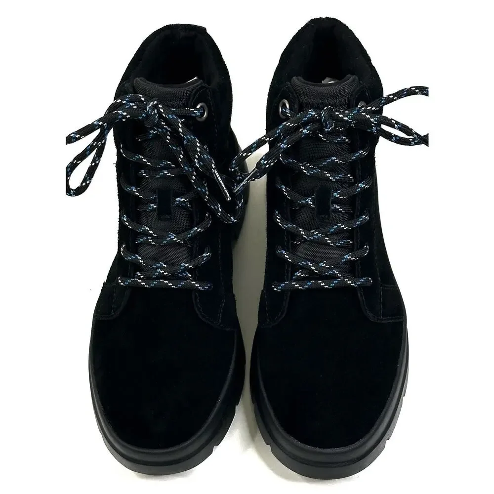 Koolaburra By UGG Jozie Black Suede Lace Up Ankle Boots Womens Size 7 New $100
