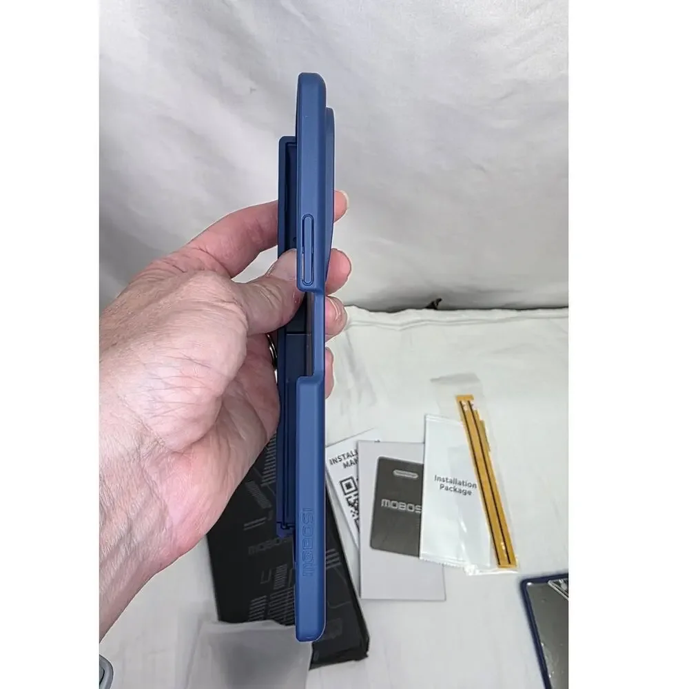 Galaxy Z Fold 7 Case Deep Blue MagSafe Screen Protector Hinge