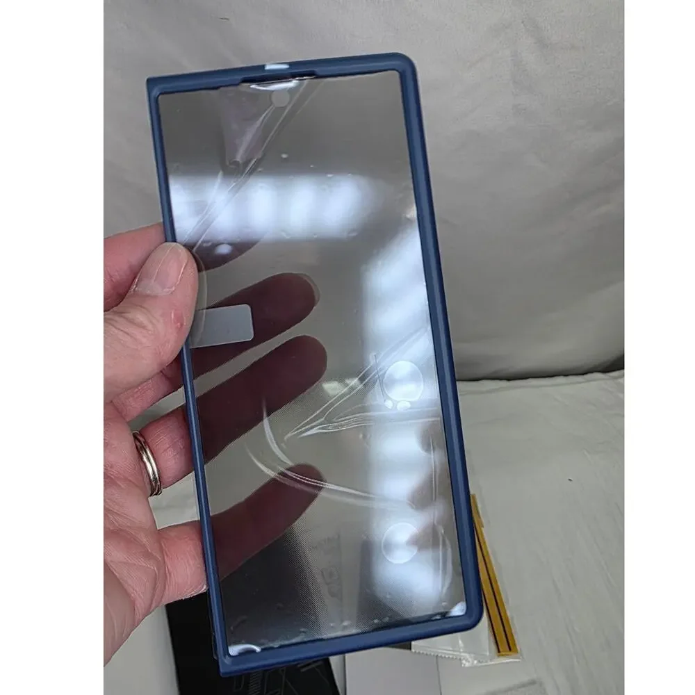 Galaxy Z Fold 7 Case Deep Blue MagSafe Screen Protector Hinge