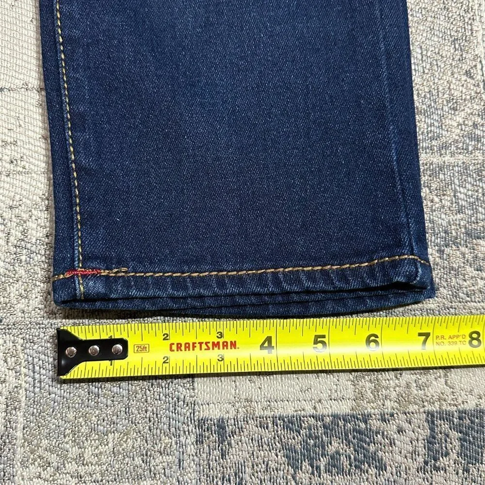True Religion Men Jeans Blue ROCCO Big T Flap Relaxed Skinny $199 size 34 36 NEW