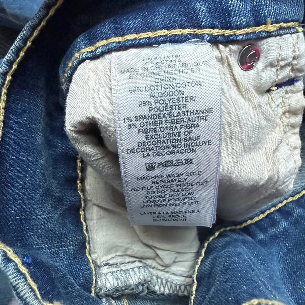 True Religion sz‎ 40 blue Ricky relaxed straight jeans