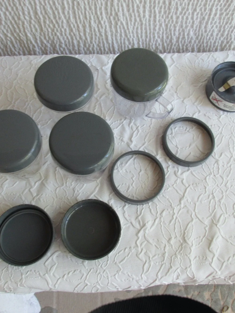 Genuine NutriBullet Flat Mill Blade 4 Cups Lids Cup 13 pc Bundle Lot Genuine