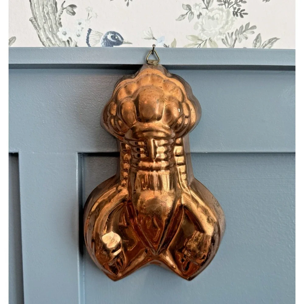 Vintage B&M Douro Lobster Mold Copper Finish Aluminum Korea 10