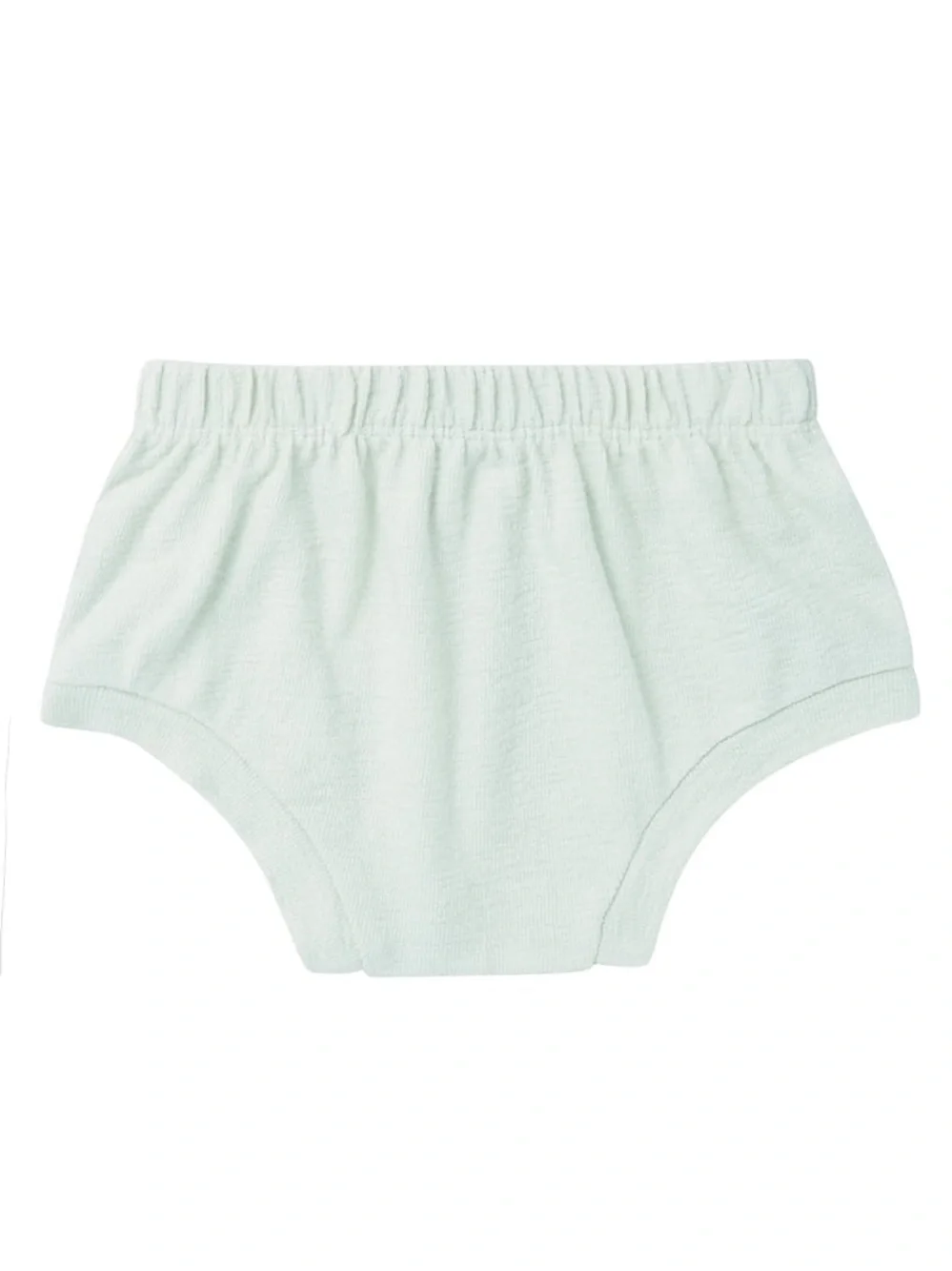 Ruffled Light Mint Baby Girl Bloomer Outfit Set With Embroidered