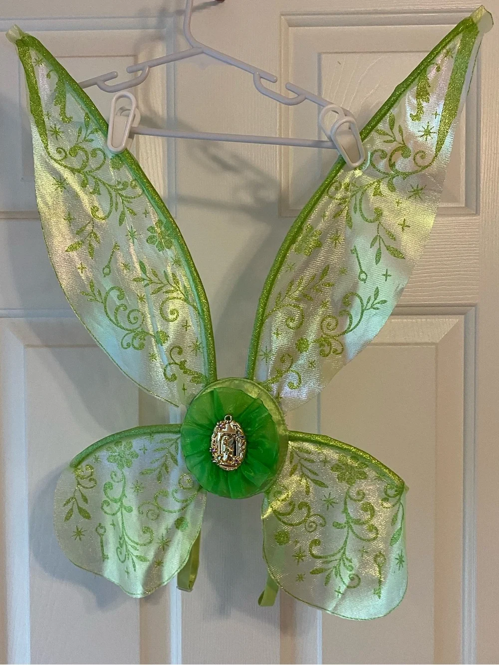 Disney Store Tinker Bell Costume Dress + Fairy Wings Girls Size 5/6