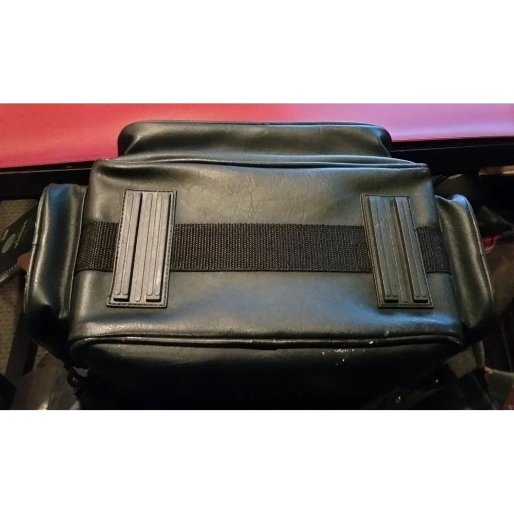 CBS Sports (Gold‎ Embroidered) Branded Leather 3 Pocket Camera/Camcorder Bag