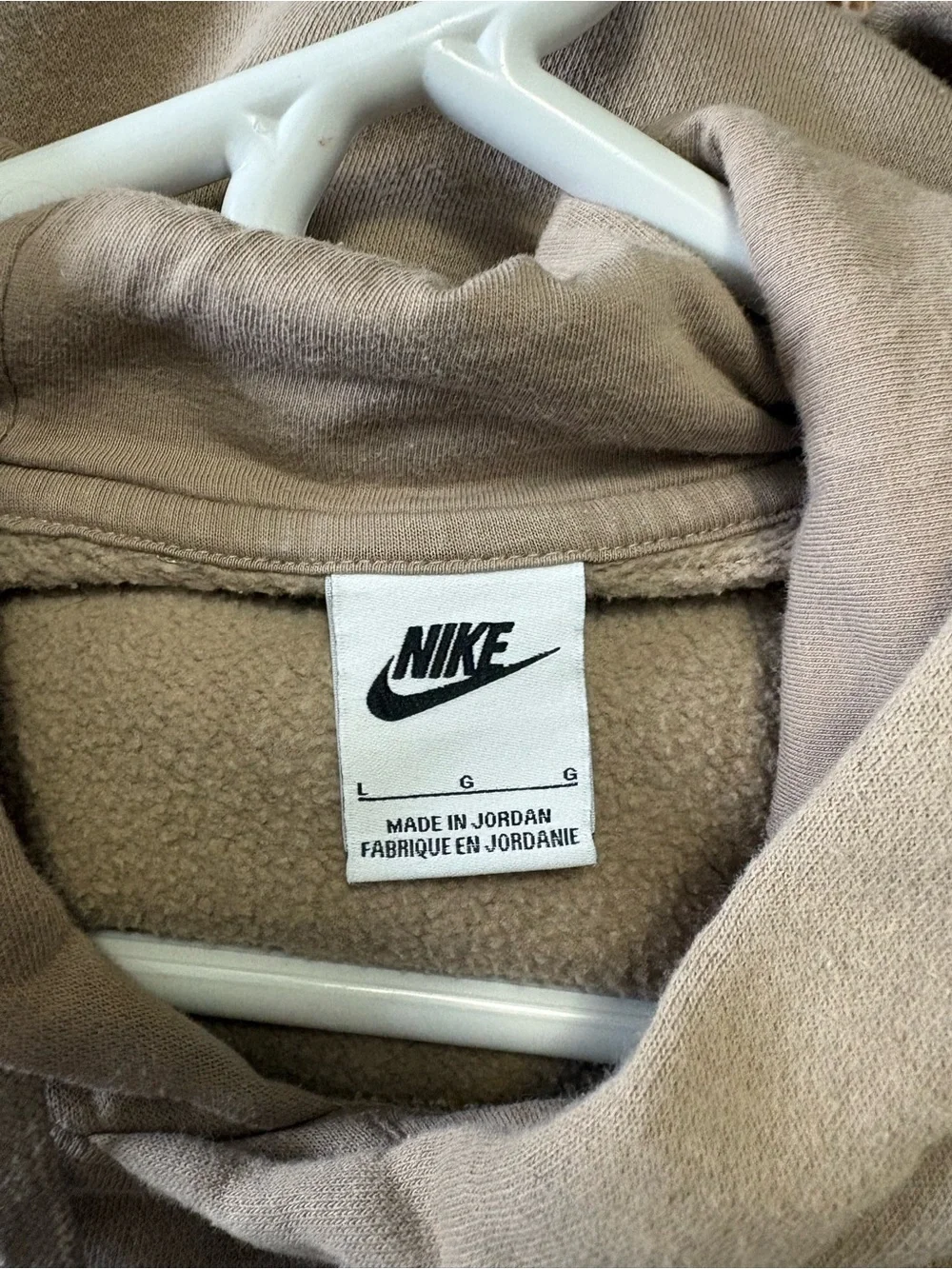 Nike Crewneck Hoodie in Taupe