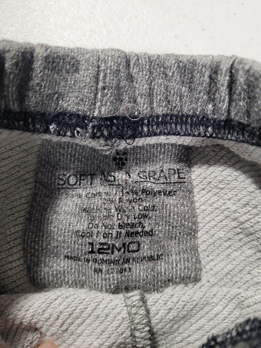 Kids Gray Sweatpants with Blue Drawstring