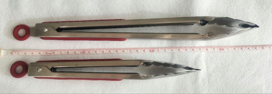Tongs Kitchen Utensils Cooking Silicone Handle Stainless Steel BBQ Set of 2