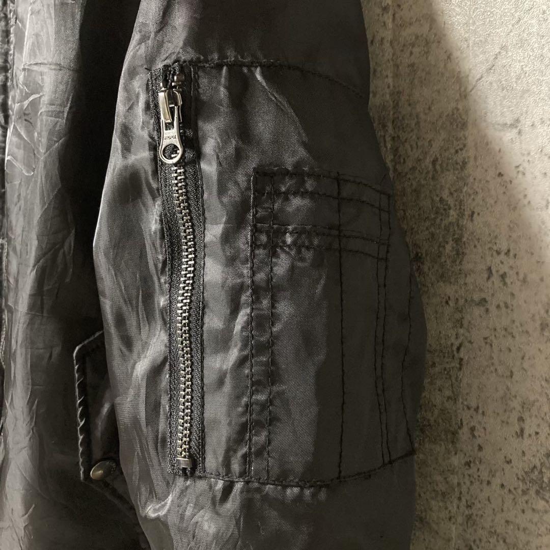 Jacket, Outerwear, Short Length, Nylon, Black, Women's L