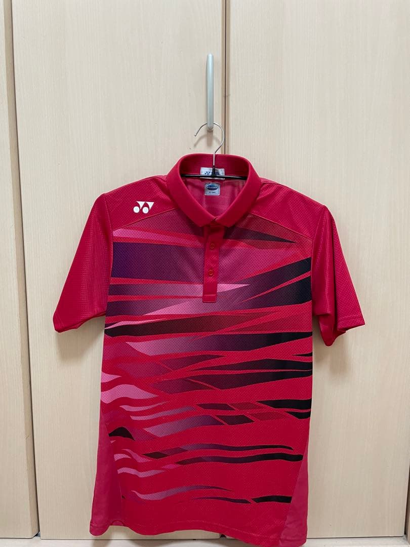 YONEX Red Stripe Polo Shirt L