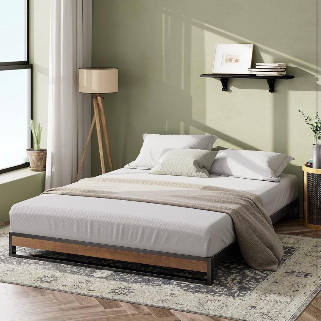 Final Price Drop! New, Unused ZINUS Steel & Wood Bed Frame, Semi-Double