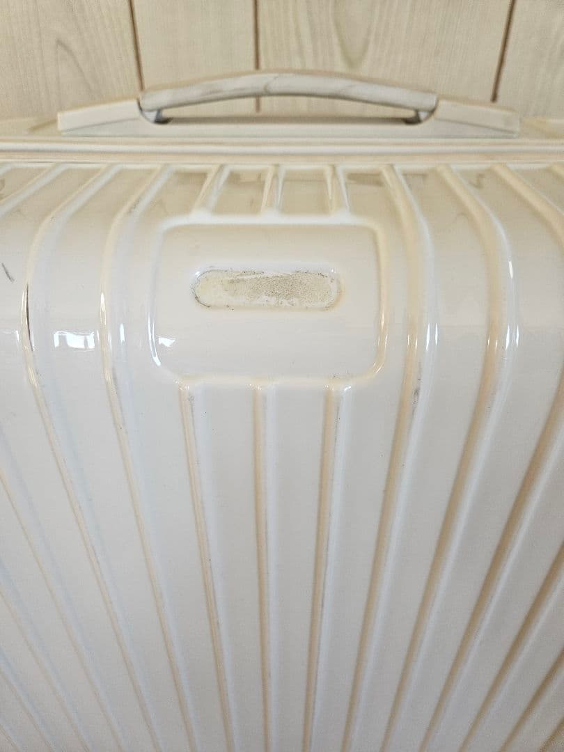 RIMOWA White Hardshell Suitcase