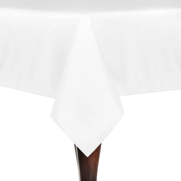 ULTIMATE TEXTILE 72 x 108-Inch Rectangular Polyester Linen Tablecloth White