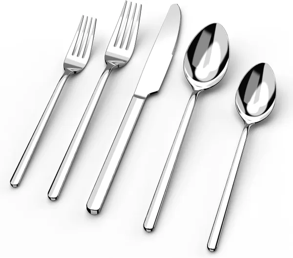 30 Pieces Silverware Set, KINGSTONE Flatware Cutlery Set for 6,