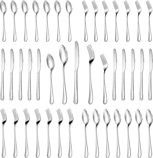 30 Piece Silverware Set Service for 6,Premium Stainless Steel Flatware Set,