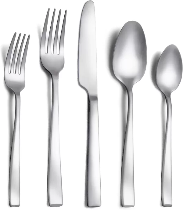 40 Piece Silverware Set Service for 8, EIUBUIE Premium Stainless Steel Cutlery Set,